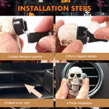 Skull Car Air Fresheners Vent Clips for Halloween Car Interior Decorations