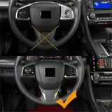 Carbon Fiber Pattern Dash AC Vent Outlet Steering Wheel Cover For Civic 10th Gen