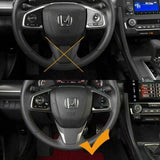 4X Steering Wheel Lower Lip+Upper Surround Trim For Honda Civic 10th Gen 2016-21