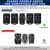 x xotic tech Glossy Black/Red Carbon Fiber Texture Hard Key Fob Cover Case Compatible with Chevrolet Silverado 1500 2500HD 3500HD Colorado Suburban Tahoe or GMC Yukon Canyon Sierra 1500 2500 3500