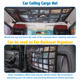 Adjustable Car Overhead Storage Mesh Organizer Net Truck SUV Camping Accessories