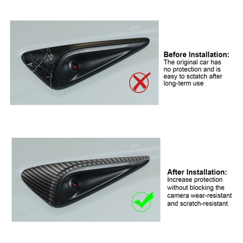 HW4.0 Side Camera Turn Signal Covers For Tesla Model 3 Y 2024