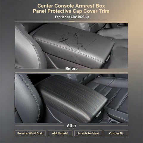 Wood/ Carbon Style Center Console Armrest Box Cover Trim Accessories For Honda CRV 23+