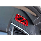 Red Center Console Stripe Dashboard AC Vent Outlet Cover For Honda Civic 16-21