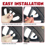 x xotic tech // Slash Tire Valve Stem Cover Caps Compatible with Dodge Challenger Charger Durango Avenger SRT Hornet R/T Dart Journey Magnum Nitro Caliber Aluminum Alloy Wheel Valve Cap Set(4Pcs)