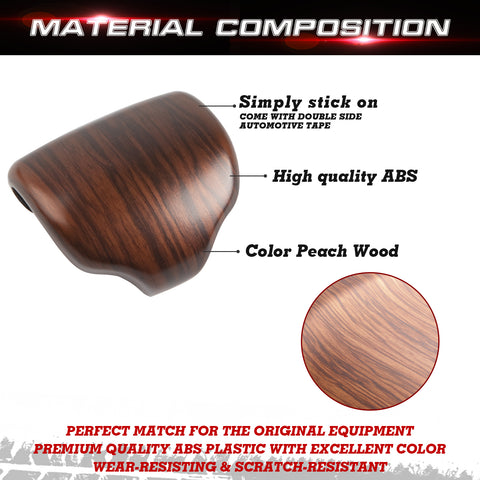 Peach Wood Grain Inner Gear Shift Lever Knob Cover Trim For Honda CR-V 2017-2022