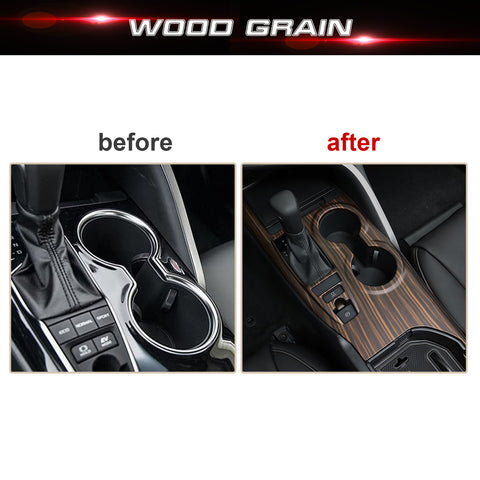 For Toyota Camry SE LE TRD 2018-2024 Wood Gear Shift Box Cup Holder Cover