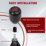 JDM Universal Aluminum 5 Speed Manual Car Gear Stick Shift Knob Shifter Lever