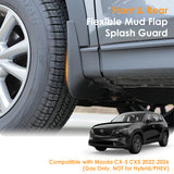 x xotic tech Mud Flaps Splash Guard Compatible with Mazda CX-5 CX5 2022 2023 2024 2025 2026, No Drill Front & Rear Mudguards Fender Protector Set w/Hardware Car Accessories(4PCS)