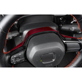 Sporty Red Steering Wheel Upper Bottom Handle Bowl Cover For Honda Civic 22-up