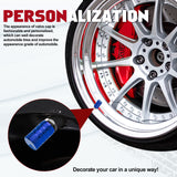 4pcs American Flag Tire Valve Stem Cover Caps Anodized Aluminum Alloy, Corrosion Resistant Leak-Proof Wheel Valve Cap Set, Universal for Cars Trucks Motorcycles SUVs