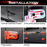 x xotic tech Door Hinge Cover Trim Decoration Exterior Accessories Compatible with Jeep Wrangler JL JLU 2018-up & Gladiator JT Truck 2020-up (8Pcs)