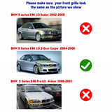 Tri-Colored Front Kidney Grille Strips Clip Cover For BMW 3 Series E46 2004-2006