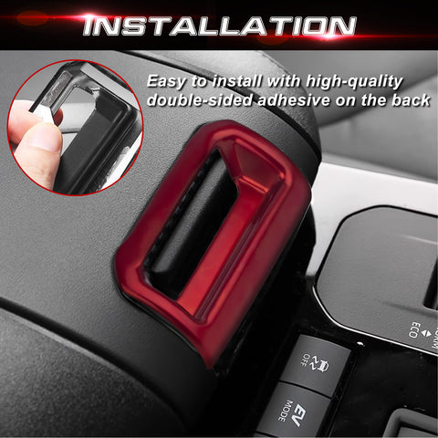 x xotic tech Carbon Fiber Style Central Armrest Storage Box Switch Cover Trim Compatible with Toyota Highlander 2020-up Interior Decoration Car Accessories