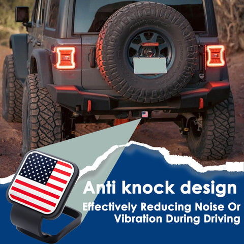 x xotic tech 2 Inch Universal American Flag Tow Hitch Covers, Trailer Hitch Cover Tube Plug Insert, Car Exterior Accessories, Receiver Tube Hitch Plug