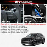 2x Aluminum Red Steering Wheel Paddle Shifter Extensions For Hyundai Genesis G70