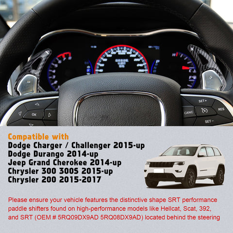 Paddle Shifter Extension Cover For Dodge Challenger Charger Durango SRT/Hellcat
