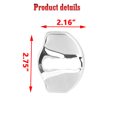 Stainless Steel Car Door Lock Buckle Decoration Trim For Tesla Model 3 2017-2024