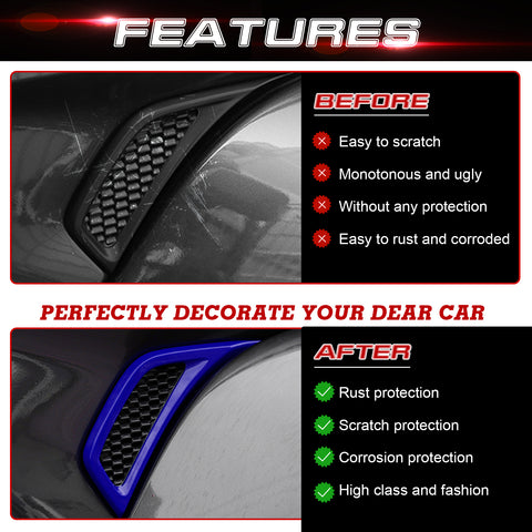 x xotic tech Wheel Eyebrow Side Air Conditioning Vent Cover Trim Compatible with Jeep Wrangler JL JLU 2018-up & Gladiator JT 2020-up (2Pcs)