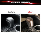 Wood Style ABS Interior Gear Shift Knob Cover Trim For Toyota Camry 2018-2024