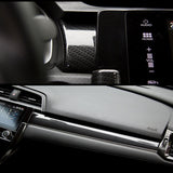 Carbon Fiber Black Steering Wheel Dashboard AC Vent Cover Trim For Civic 16-2021