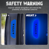 Door Open Warning Reflective Stickers Night Safety Decals Automotive Accessories