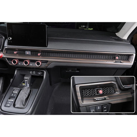 Wood/ Carbon Look Dashboard Air Vent Outlet Stripe Cover For Honda CRV 2023-2027