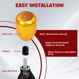 JDM Universal Aluminum 5 Speed Manual Car Gear Stick Shift Knob Shifter Lever