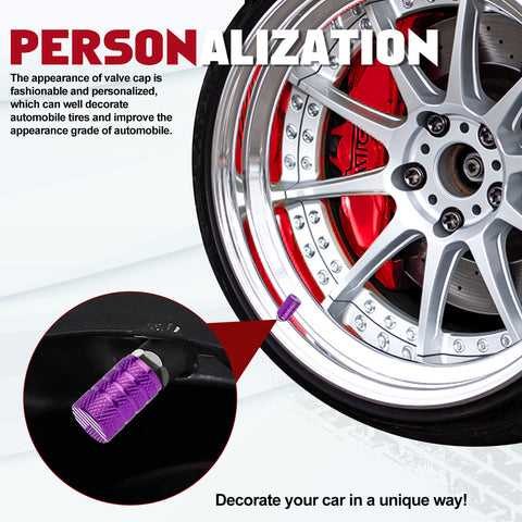 4pcs American Flag Tire Valve Stem Cover Caps Anodized Aluminum Alloy, Corrosion Resistant Leak-Proof Wheel Valve Cap Set, Universal for Cars Trucks Motorcycles SUVs