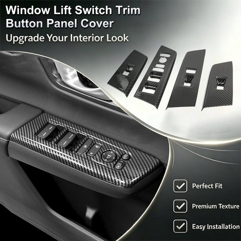 Wood/ Carbon Look Window Control Panel Cover Switch Trim For Honda CRV 2023-2027