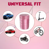 Xotic Tech 4pcs Tire Valve Stem Cover Caps Anodized Aluminum Alloy, Corrosion Resistant Leak-Proof Wheel Valve Cap Set Exterior Accessories, Universal for Cars Trucks Motorcycles SUVs and Bikes