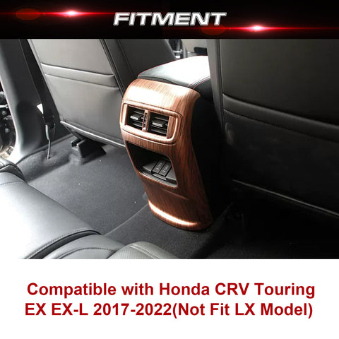 For Honda CR-V 2017-2022 Peach Wood Grain Rear AC Vent Molding Cover Decor