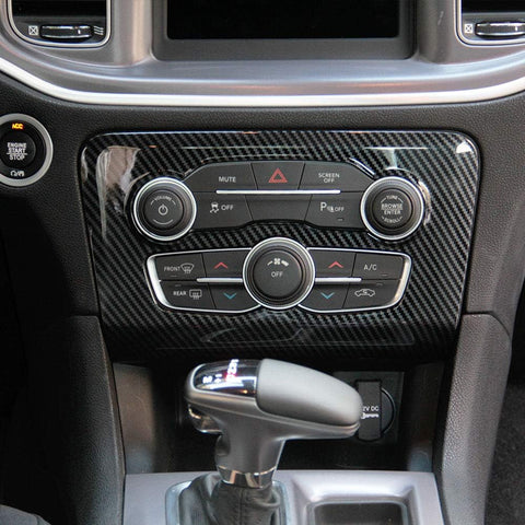 Carbon Look Air Conditioner Switch Panel Cover Trim for Dodge Charger 2015-25