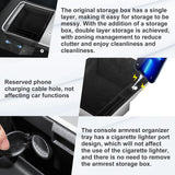 3PCS Flocked Center Console Organizer Tray Armrest Hidden Cubby Drawer Storage Box Compatible with Tesla Model 3 Model Y 2021-2024