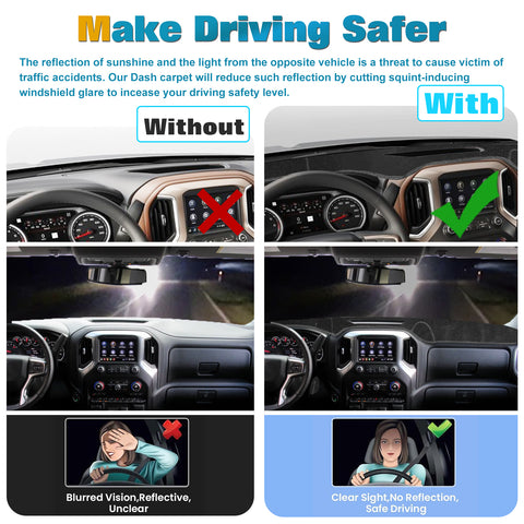 Dashboard Cover Pad Sunshield Protect Mat For Chevy Silverado 1500 2500HD 3500HD
