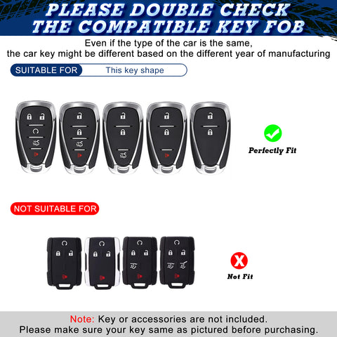 x xotic tech Glossy Black/Red Mix Color Carbon Fiber Texture Hard Plastic Key Fob Cover Case Compatible with Chevy Chevrolet Camaro Cruze Spark Volt Malibu Bolt Sonic Trax