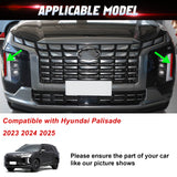 Glossy Red Front Fog Light Air Inlet Cover Trim For Hyundai Palisade 2023-2025