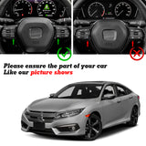 Red Engine Button+Steering Wheel+AC Control Cover Stickers For Honda Civic 2022+