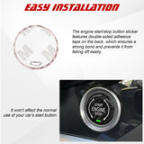 x xotic tech Real Carbon Fiber Push Start Button Trim, Engine Start Stop Button Ignition Button Cover Compatible with Cadillac XT4 2019+ XT6 CT5 2020+ or Corvette C8 2020 2021 2022 2023 2024 2025