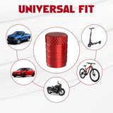 Xotic Tech 4pcs Tire Valve Stem Cover Caps Anodized Aluminum Alloy, Corrosion Resistant Leak-Proof Wheel Valve Cap Set Exterior Accessories, Universal for Cars Trucks Motorcycles SUVs and Bikes