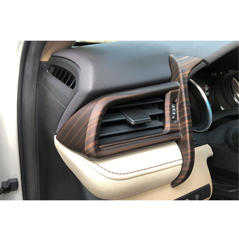 Wood Texture Left Dashboard Air Vent Outlet Trim For Toyota Camry 2018-2024