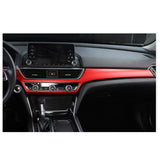 Red Center Console Stripe Door Handle Bowl Cover Trim For Honda Accord 18-2022