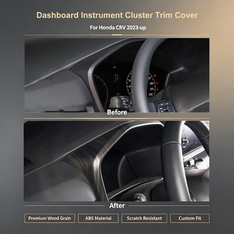 Wood/ Carbon Look Dashboard Meter Panel Frame Cover For Honda CRV 6th Gen 2023+
