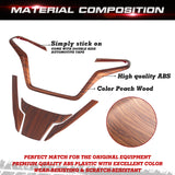 Set Peach Wood Grain Steering Wheel Molding Cover Decor For Honda CR-V 17-2022