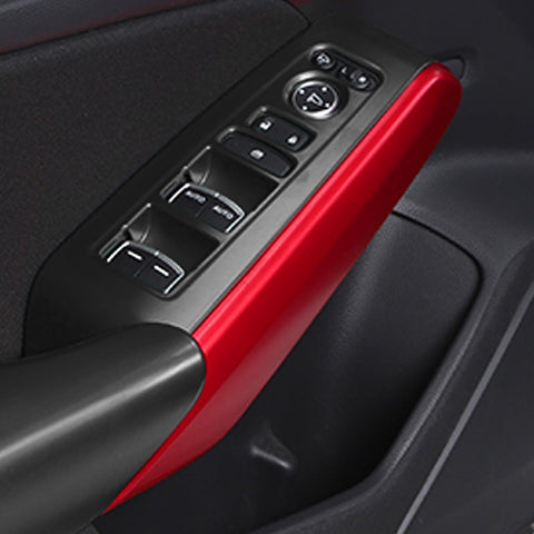 Sporty Red Door Side Armrest Panel Handle Bowl Cover Trim For Honda Civic 22-up