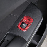 Carbon Fiber Look Window Lift Switch Button Cover For Dodge Charger Durango RAM