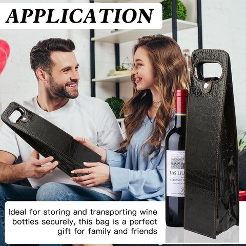 Portable Bottle Wine Gift Bag Champagne Beer Holder for Picnic Party, Christmas