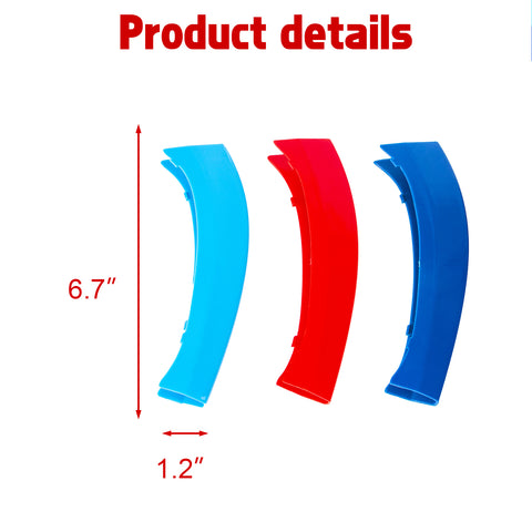 M Tri-Color ABS Insert Trim Front Kidney Grill For BMW X3 2011-2017 X4 2014-2018