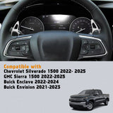 Aluminum Paddle Shifter Extension Decor Cover For Chevy Silverado GMC Sierra