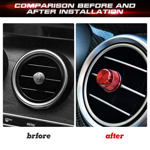 x xotic tech 5PCS Sports Aluminum Air Conditioner Vent/Opening Knob Decoration Covers Compatible with Mercedes W205 C-Class C180 C250 C300 C350 C400 C63 AMG 2015-2021, GLC Class 2016-2022